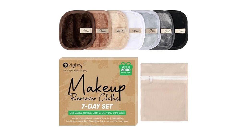 Reusable Makeup Remover Pads (Set) That Keep Skin Spotless 9 origny 7 day makeup cloths