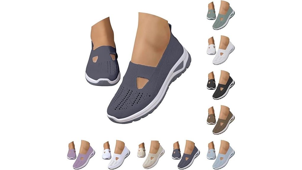 Walking Shoes for City Trips (Grip + Cushion) That Keep Light 13 orthopedic breathable women s slip on