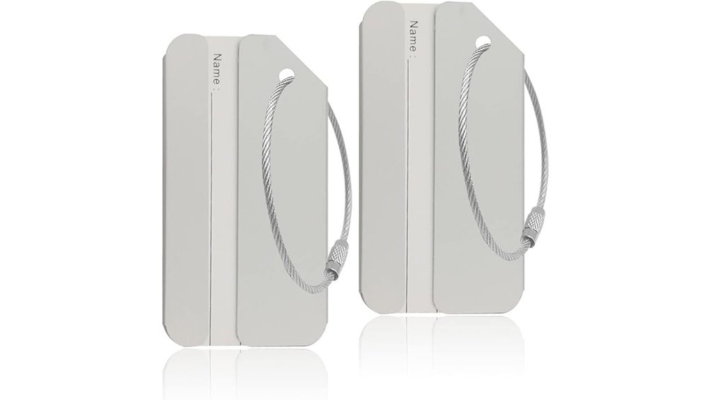 ovener silver luggage tags