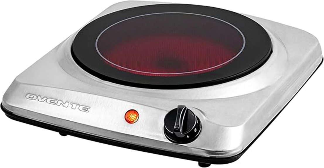 Best Electric Hot Plate (Single Burner) That Transforms Meals 4 ovente 1000w ceramic plate