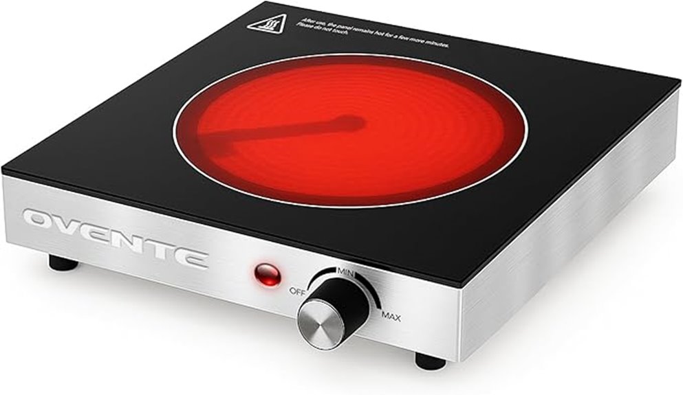 Best Electric Hot Plate (Single Burner) That Transforms Meals 9 ovente ceramic 1200w burner