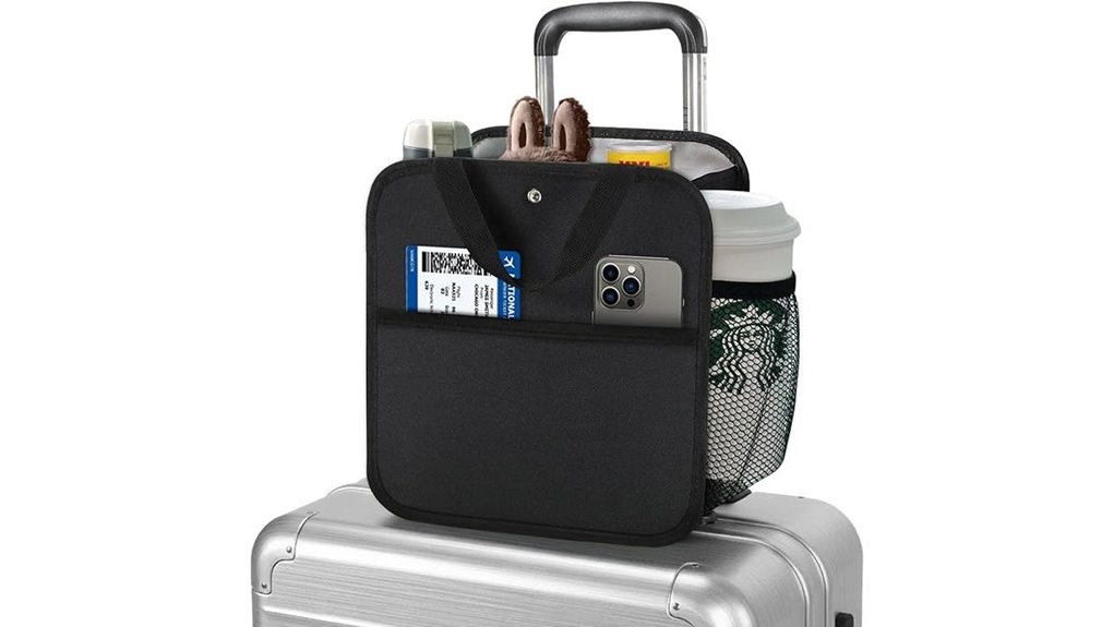 oversized suitcase cup holder