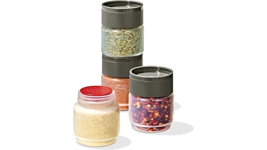 Compact Spice Containers For Travel Cooking—Leak-Proof 3 oxo 4 piece outdoor shakers