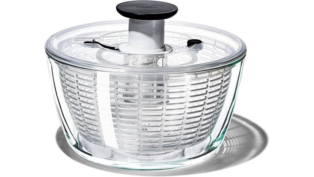 oxo glass salad spinner