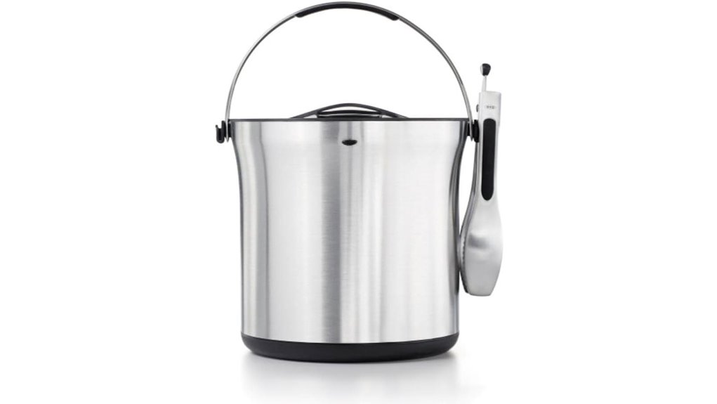 Ice bucket + tongs: The Perfect Pair for Your Home Bar 7 oxo steel bucket tongs