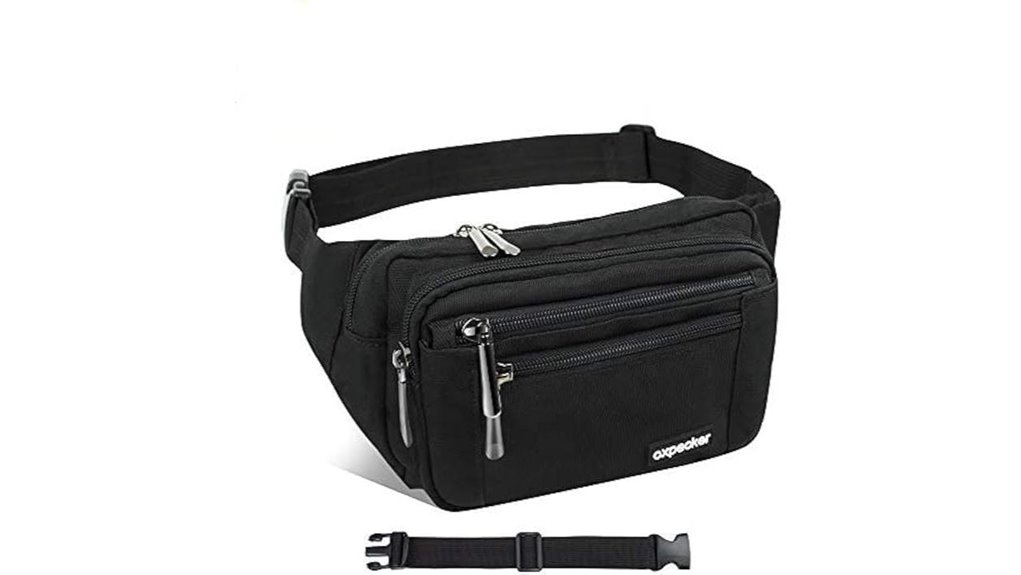 The Travel Waist Packs with Waterproof Zippers for Beach & City 13 oxpecker waterproof black pack