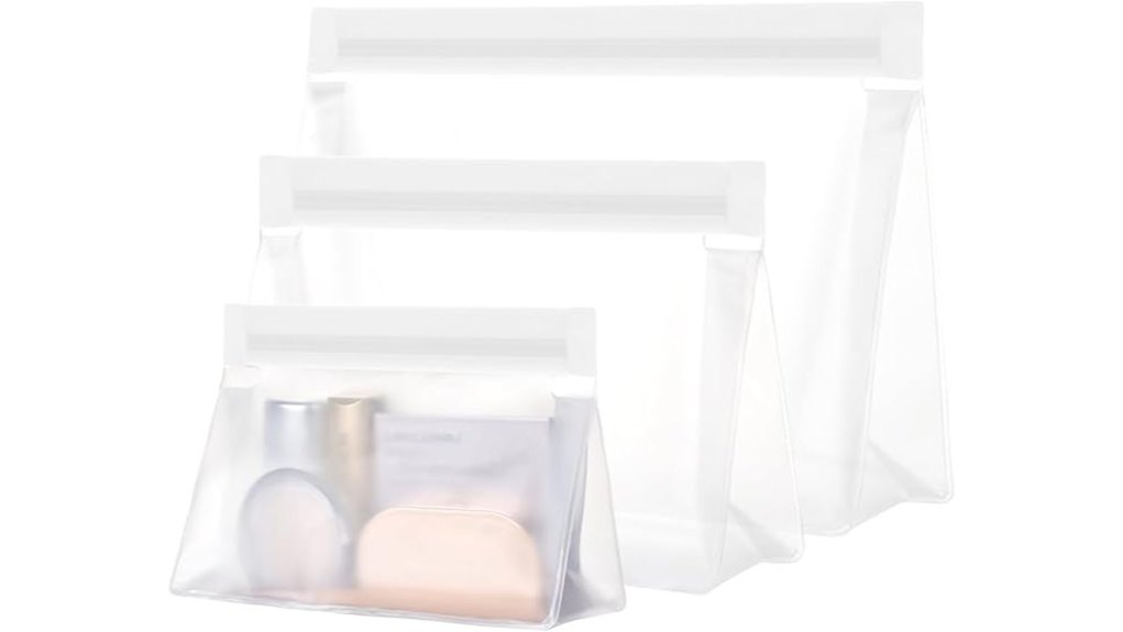 Toiletry Bags with Easy-Clean Lining for Spill-Proof Travel 11 packism leakproof clear tsa