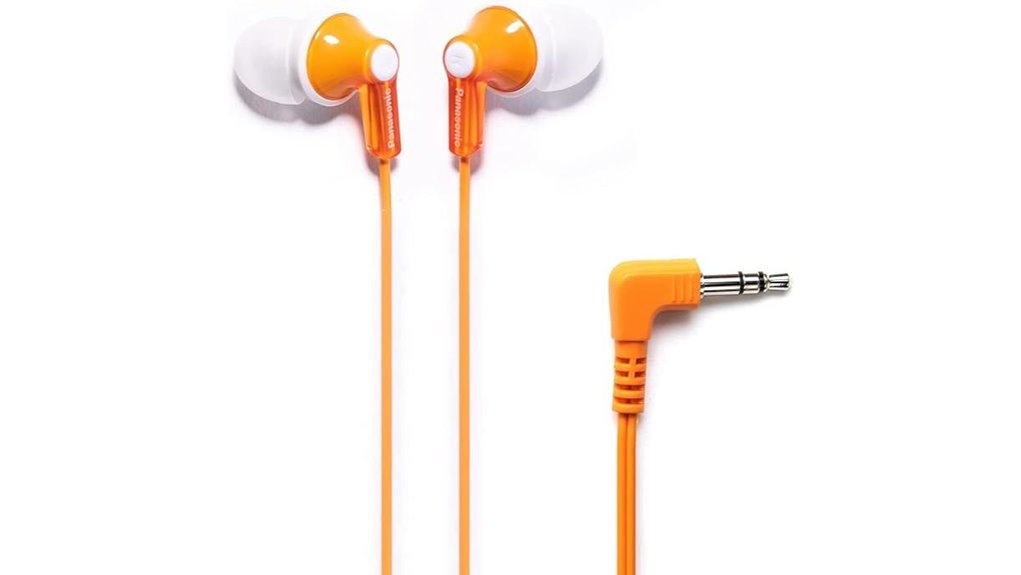 Noise-Isolating Wired Earbuds Your Plane Backup Must-Have 4 panasonic ergofit orange earbuds