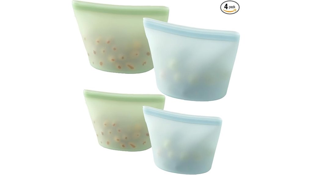 pandaear 4 pack silicone bags