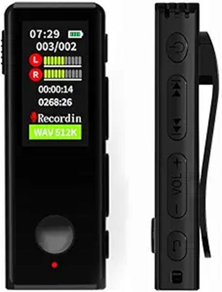 Mini Recorders for Travel Interviews with Simple Controls 8 password protected lavalier usb recorder