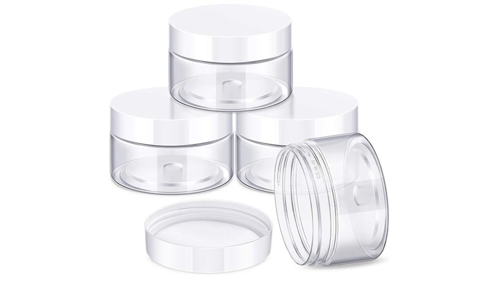 Travel Jars for Creams: Wide Mouth, Tight Seal Essentials 1 patelai 4 pack leak proof jars