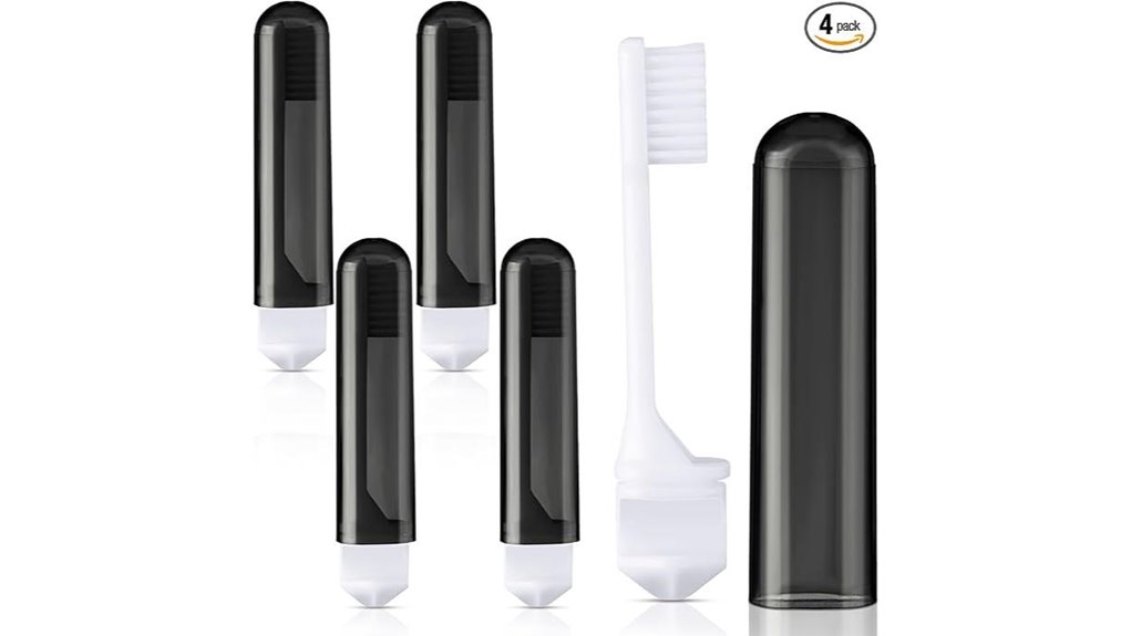 Travel Brush Sets (Collapsible Handles) for On-the-Go Grooming 13 patelai black 4 piece set
