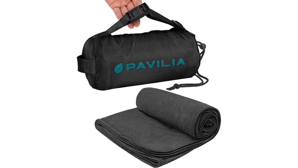 Travel Blankets Soft, Compact: Cozy Comfort for Cold Flights 9 pavilia compact blanket bag