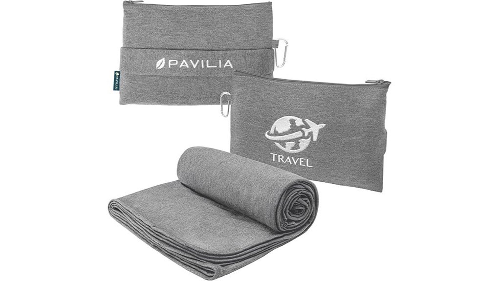 Travel Blankets Soft, Compact: Cozy Comfort for Cold Flights 5 pavilia compact travel blanket
