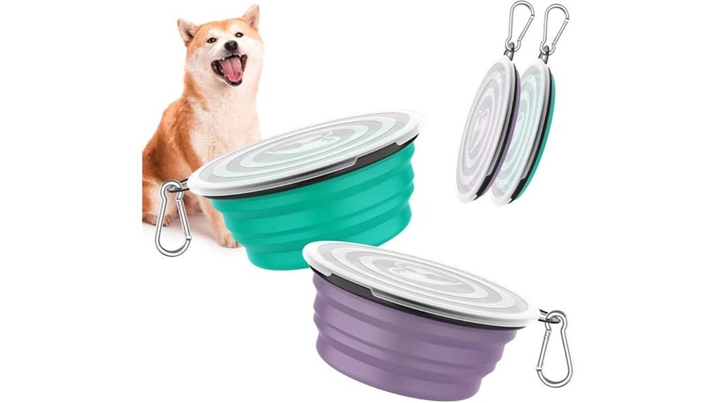 Best Collapsible silicone bowl (lid) for Quick Meals 6 pawaboo 2 bowls collapsible lids
