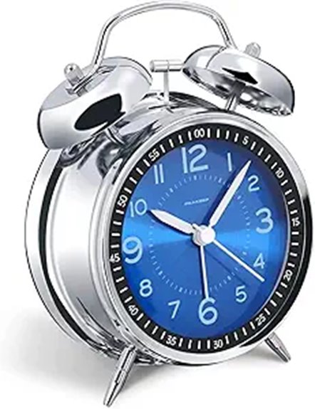 Best Loud and Simple Travel Alarm Clocks for On‑The‑Go 12 peakeep blue twin alarm