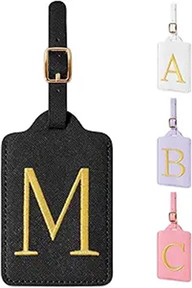 Best Luggage Tag Covers With Privacy Flaps That Stay Shut 13 personalized black leather tag