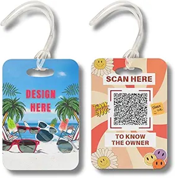 The Best Luggage Tags with QR Contact Cards for Privacy 7 personalized photo qr tag