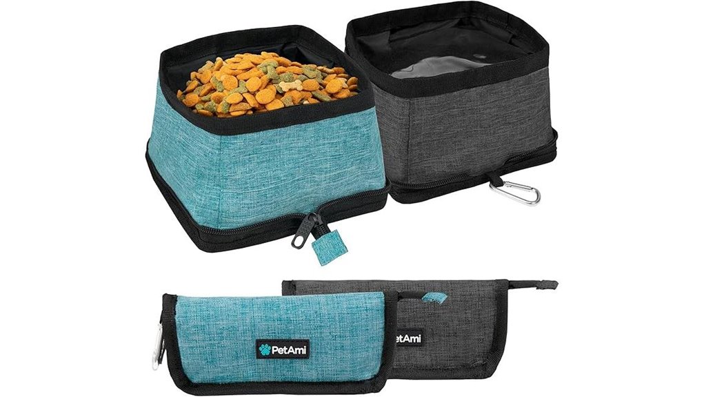 Best Collapsible Pet Bowls for Travel That Never Spill 4 petami 2 pack collapsible bowls