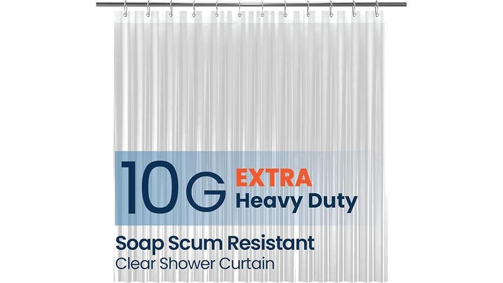 Shower Curtain Liner (Mildew-Resistant) That Keeps Mildew Away 10 peva curtain rustproof grommets