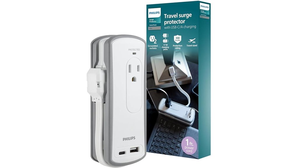 Compact Surge Protectors (Hotel‑Safe) for Traveling Devices 8 philips dual outlet usb surge