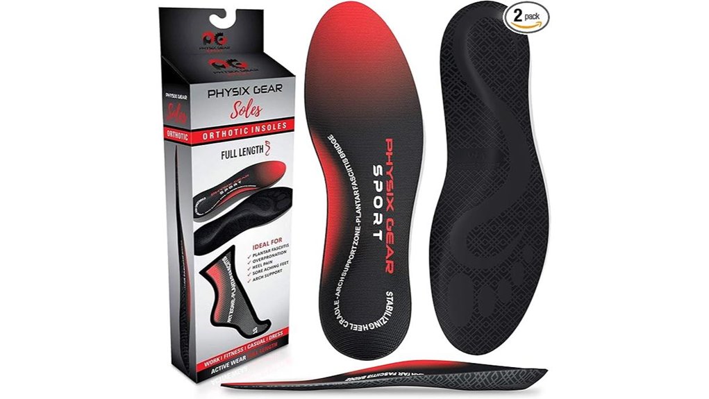Top Insole Picks for Shock Absorption on Cobblestone Cities 13 physix orthotic insoles unisex