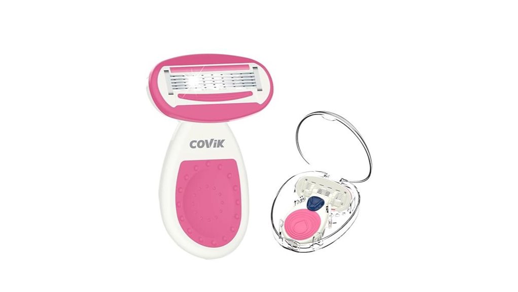 pink 5 blade travel razors