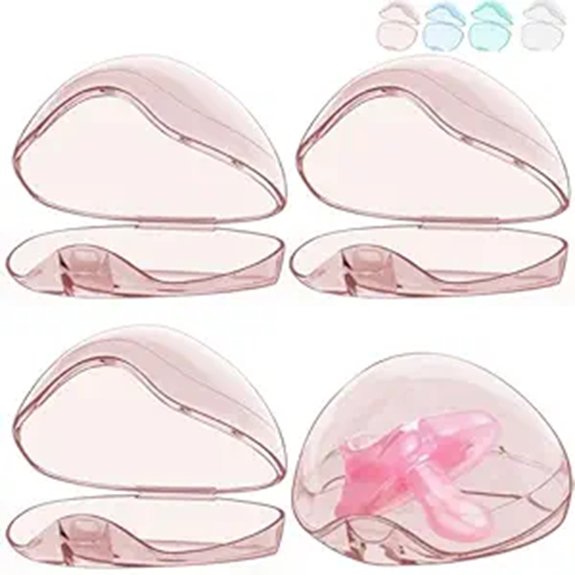 pink bpa free pacifier holder