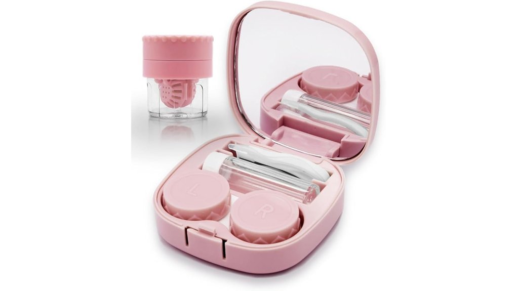 Leak‑Resistant Contact Lens Travel Kits Travelers Must Have 4 pink contact lens kit