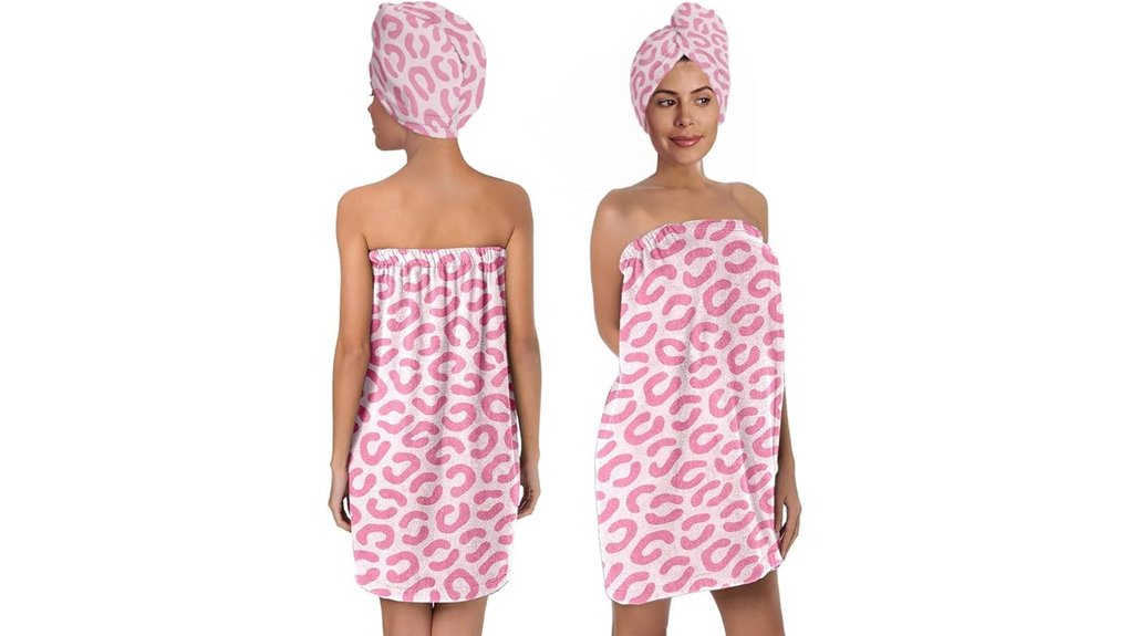 pink leopard microfiber turban