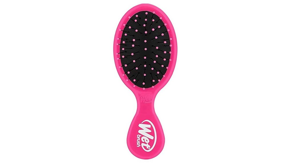 Mini Hairbrushes That Detangle Gently — No Snapping Needed 6 pink mini detangler brush