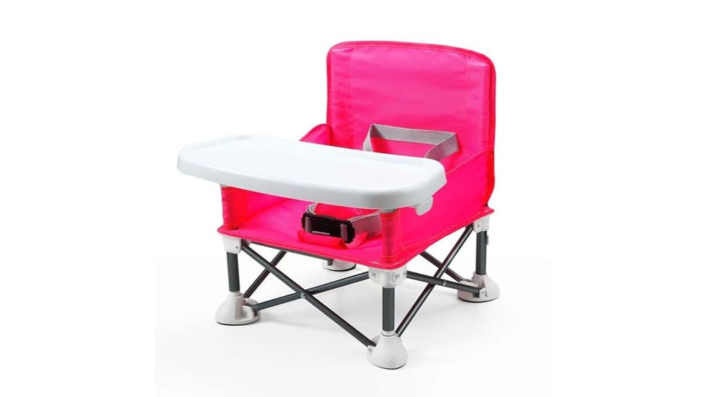 Portable High Chairs Toddlers Love for On-the-Go Feeding 13 pink pandaear booster tray
