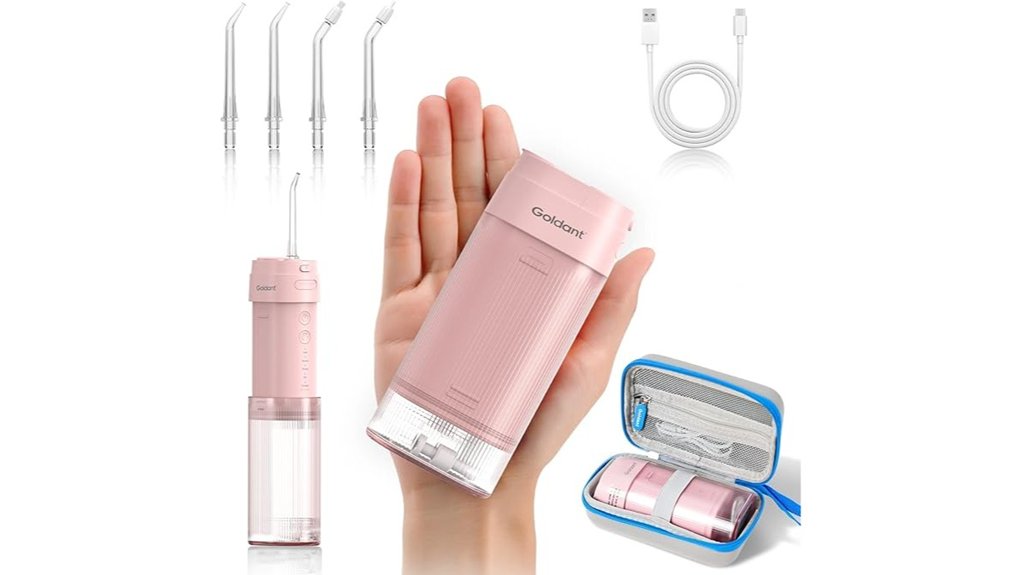 Mini Water Flossers for Travel (USB Rechargeable) You'll Love 14 pink portable flosser kit
