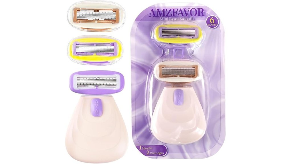 pink sensitive travel razor