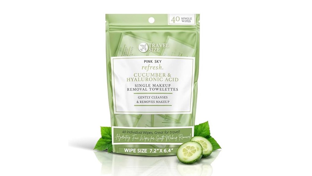 Micellar Water Wipes (Travel Pack) Keep Skin Spotless on Go 1 pink sky cucumber wipes