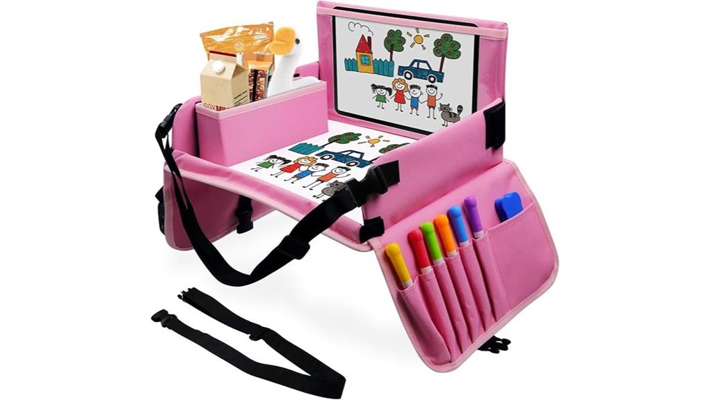 Best Lap‑Friendly Travel Activity Trays to Keep Kids Entertained 9 pink toddler lap table
