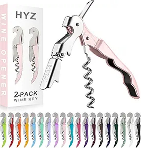 pink wine opener set