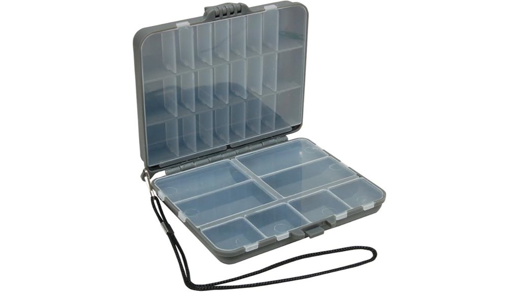 plano compact gray clear box