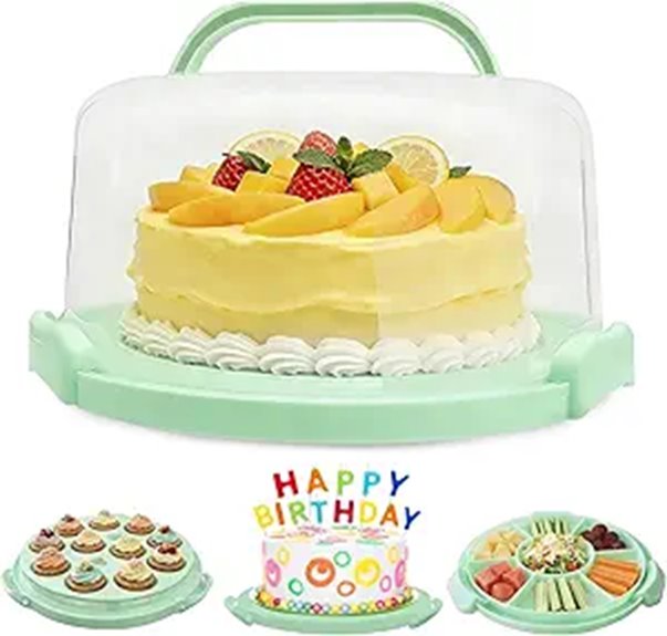 plastic cake carrier lid handle