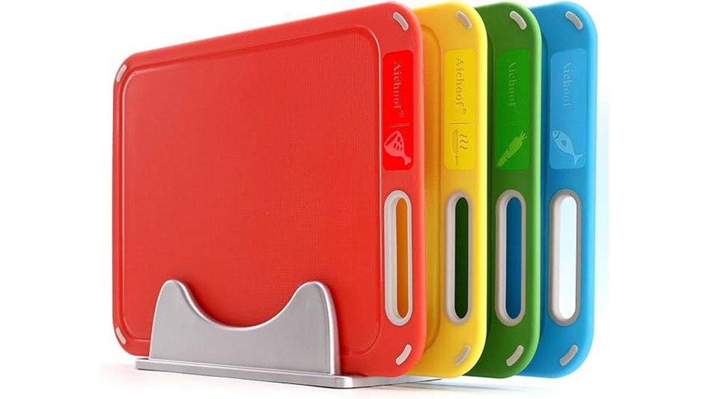 Best Cutting Board Set (Color-Coded) for Kitchen Organization 1 plastic cutting board bpa free stand