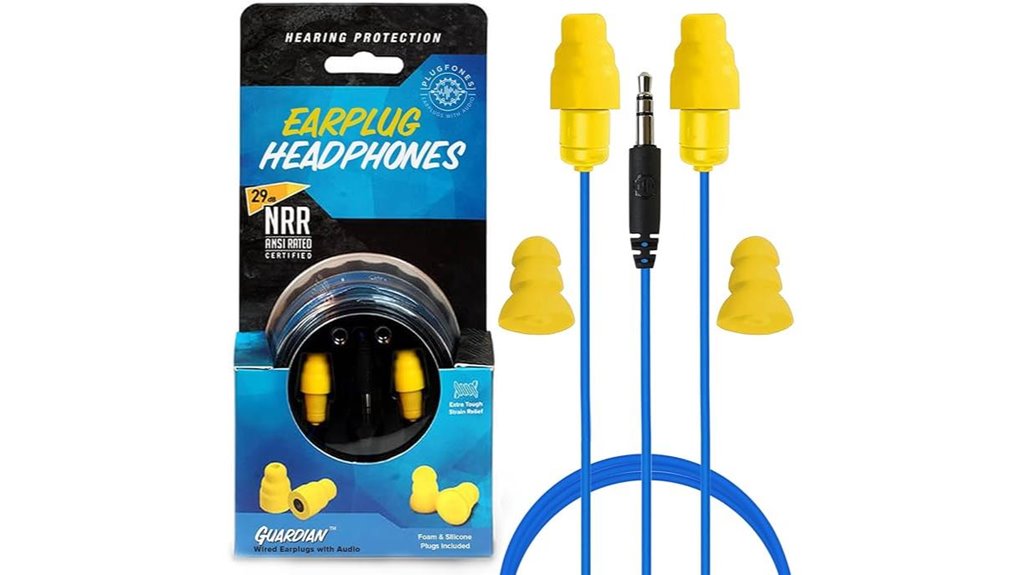 Noise-Isolating Wired Earbuds Your Plane Backup Must-Have 14 plugfones guardian earplug headphones