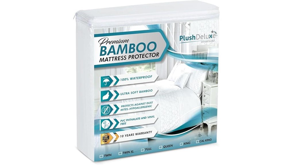 Best Mattress Protector (Waterproof) That Keeps Sheets Dry 7 plushdeluxe king bamboo protector