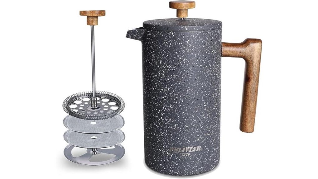 French press (shatterproof) That Lasts a Lifetime 13 poliviar 34oz french press