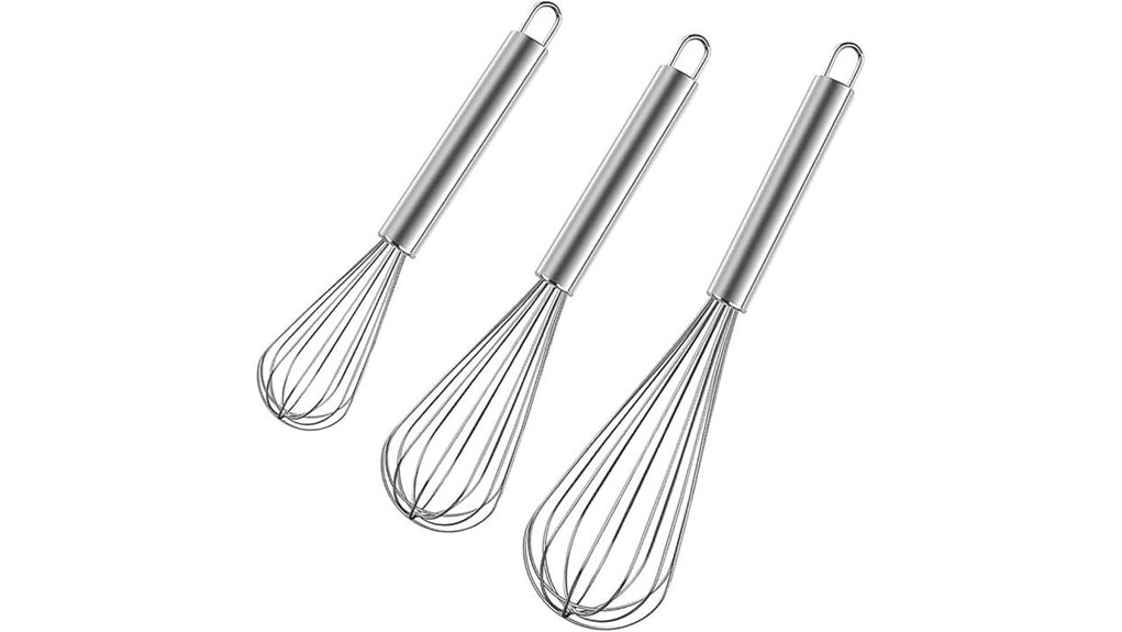 Best Whisk Set for Baking Mastery 12 polly 3 pack stainless whisk