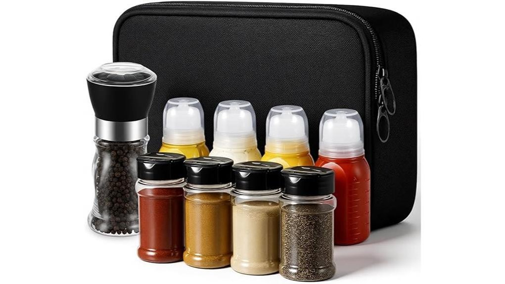 portable 10 piece camping spice