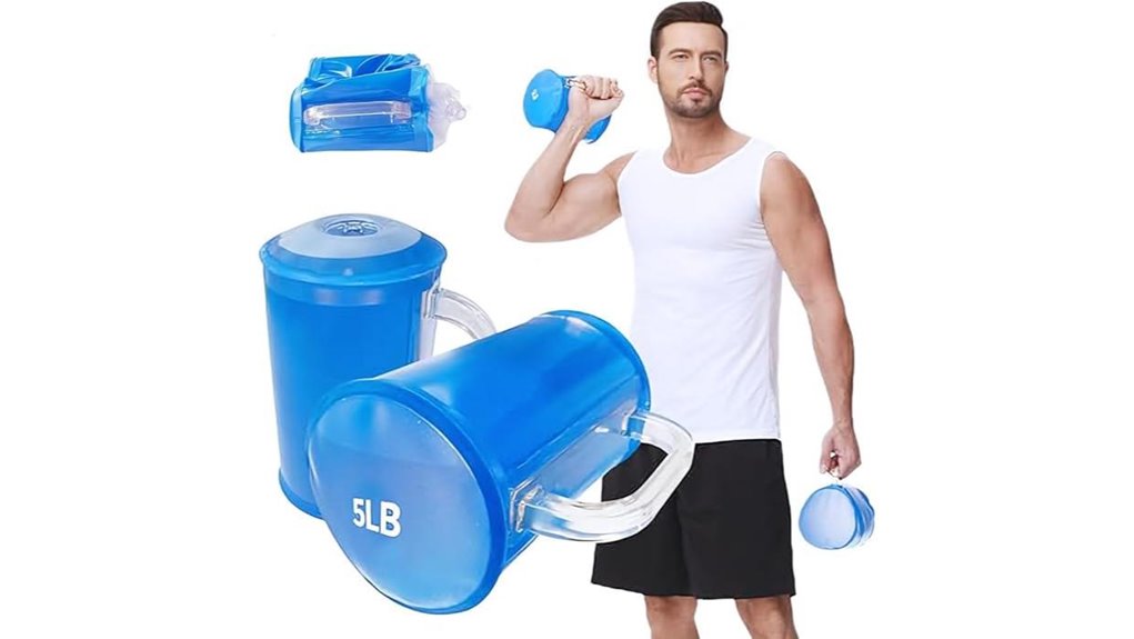 portable 10lb water dumbbells