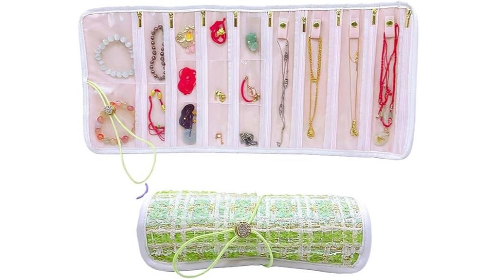 Travel Jewelry Organizers: No Tangling, No Lost Studs 13 portable 17 compartment jewelry organizer