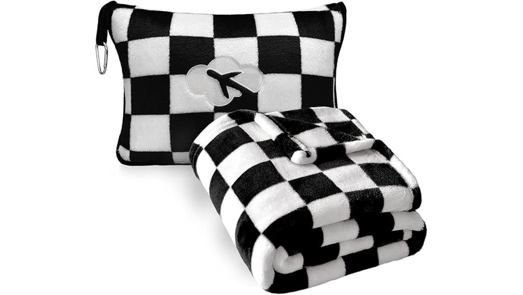 Travel Blankets Soft, Compact: Cozy Comfort for Cold Flights 8 portable 2 in 1 blanket pillow