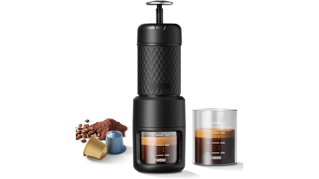 Portable Espresso Makers (Hand-Pump Style) Keep Coffee-Ready 4 portable 2 in 1 espresso maker