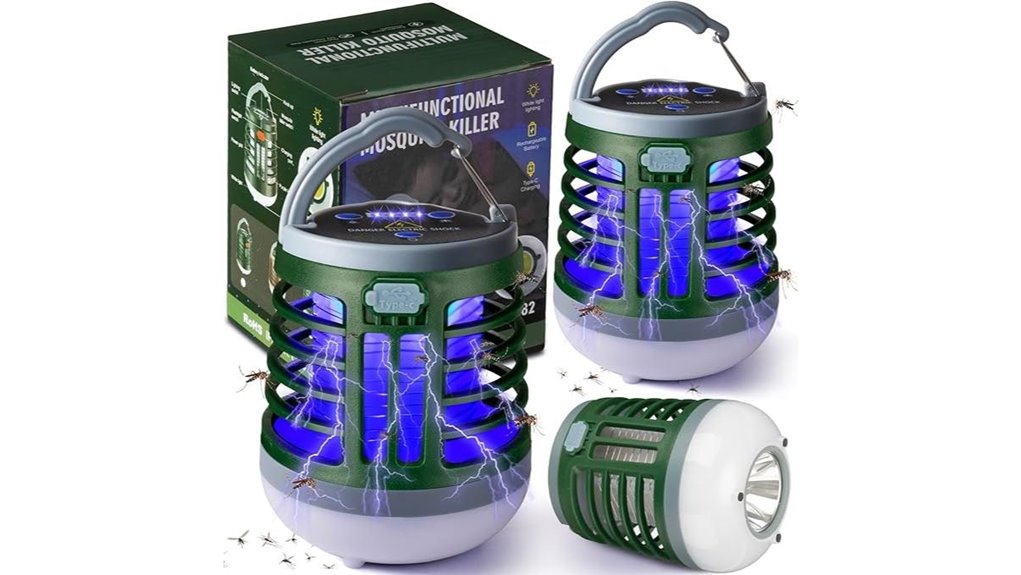 Best Bug Zapper Lantern (Rechargeable) to Keep Pests Away 4 portable 2 pack usb zapper